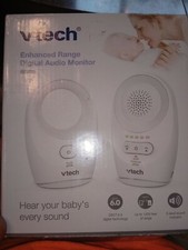 VTech DM1111 Enhanced Range Digital Audio Baby Monitor white tested works