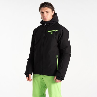 Mens Dare2b EAGLE II Ski Board Jacket  Black Green Flash SMALL - 3XL