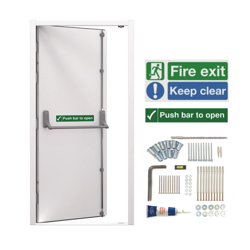 LATHAM'S STEEL SECURITY DOORS Security Fire Exit Doors Emergency Exit Escape Steel Door | High Security Option