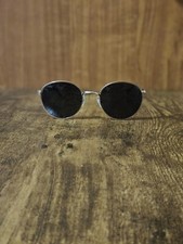 VINTAGE LAMY JOSE LIGHTWEIGHT ROUND METAL SUNGLASSES MADE IN FRANCE 128