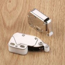 Silver Mini Push to Open Catch Latch For Cabinet Wardrobe Drawer Cupboard Door