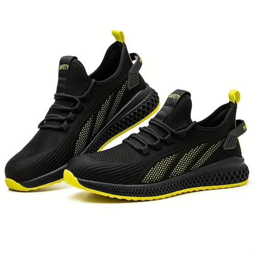 Men's Work Safety Shoes Steel Toe Breathable Industrial Construction Sneakers - Picture 2 of 12