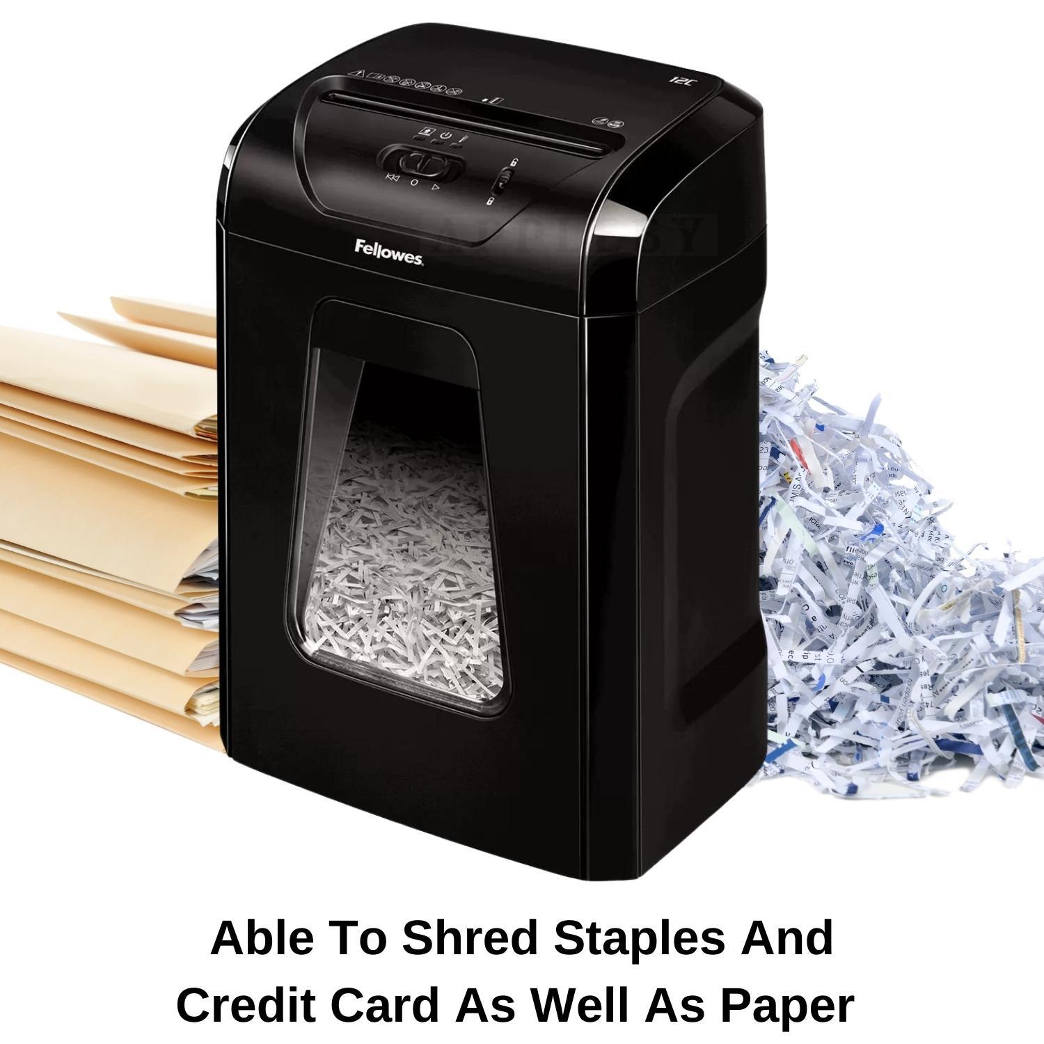 Fellowes Powershred 12C 12Sheet CrossCut Professional Paper Shredder