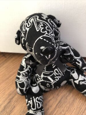 ステューシー　STUSSY Bear Plush NY00s Y2K モノクロ STUSSY Novelty Teddy Bear Plush Toy EXCELLENT CONDITION | eBay UK