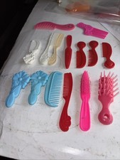 Lot 15 Vintage Brushes And Hair Combs For Fashion Dolls Used