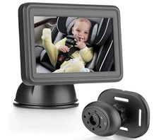  Baby Car Camera HD 1080P - Rear-Facing Car Baby Monitor with Easy Setup 