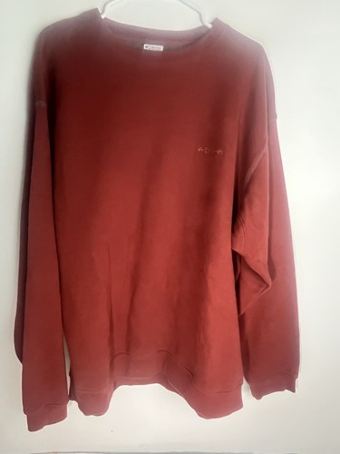 Columbia Sweatshirt Crew Neck Red/Burgundy Men's Size XXL Soft! - Picture 2 of 10