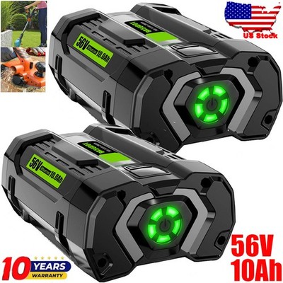 2X For EGO POWER+ BA5600T 56V 10AH Battery BA1400T BA2800 BA4200T w/ Fuel Gauge