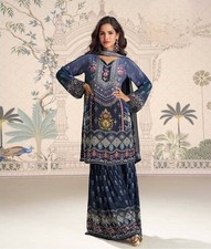 SALWAR KAMEEZ PAKISTANI INDIAN WEDDING PARTY WEAR DRESS BOLLYWOOD SUIT SHARARA