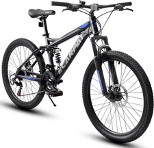 24/26/27.5 Inch Wheel Mountain Bike 21 Speed MTB Bike with Full/Front Suspension