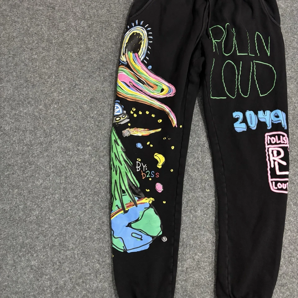 Rolling Loud B2Ss UFO Graphic Sweatpants Size Medium - Image 3 of 4