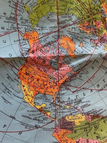 CBS American School of the Air Original Promotional Map of the World - Picture 8 of 15
