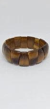 Tiger's Eye Stretch Bracelet. Multi tone golden to red brown color Bracelet.