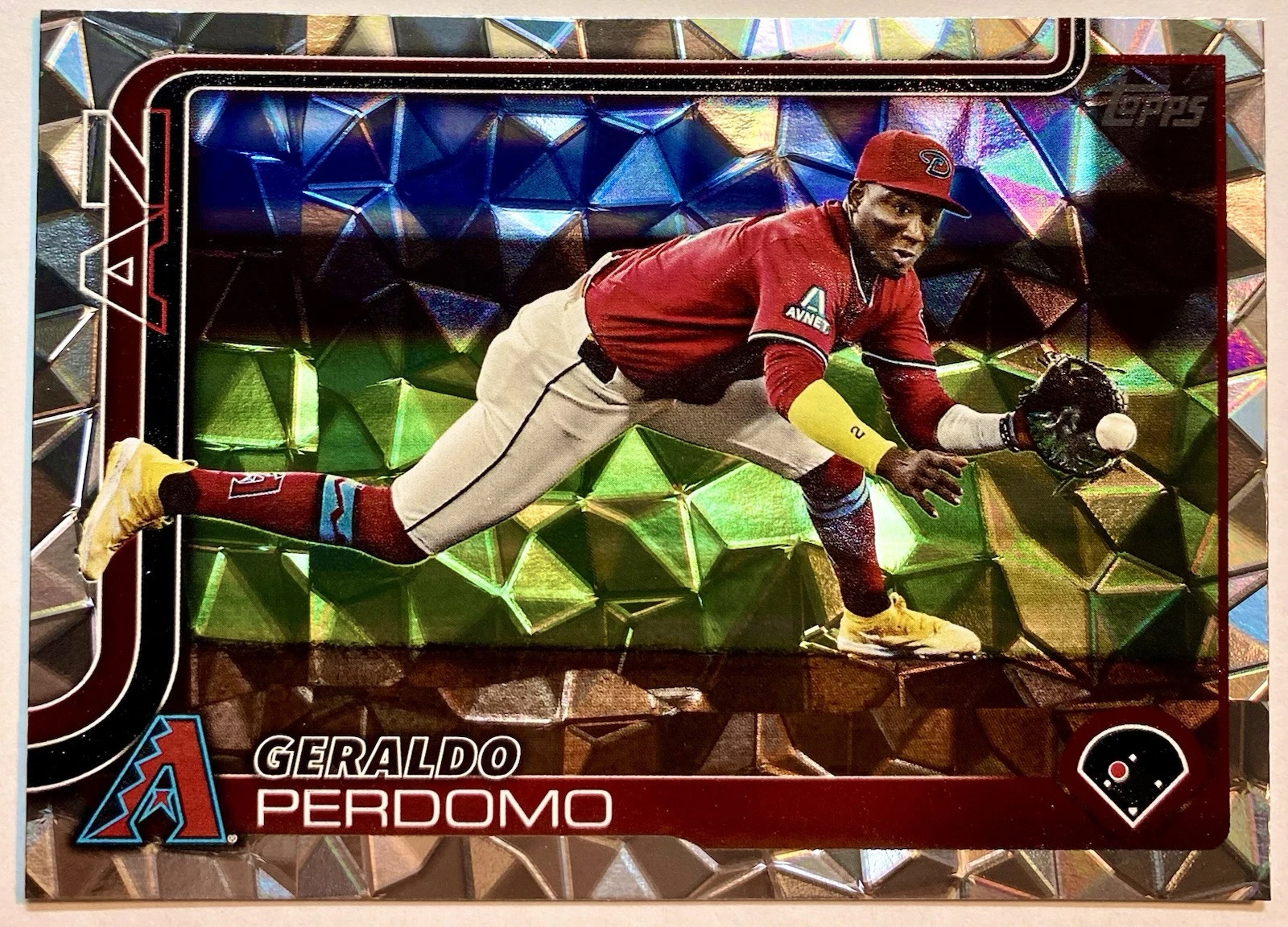 2025 Topps Series 1 Diamante Foil #228 Geraldo Perdomo, Arizona Diamondbacks