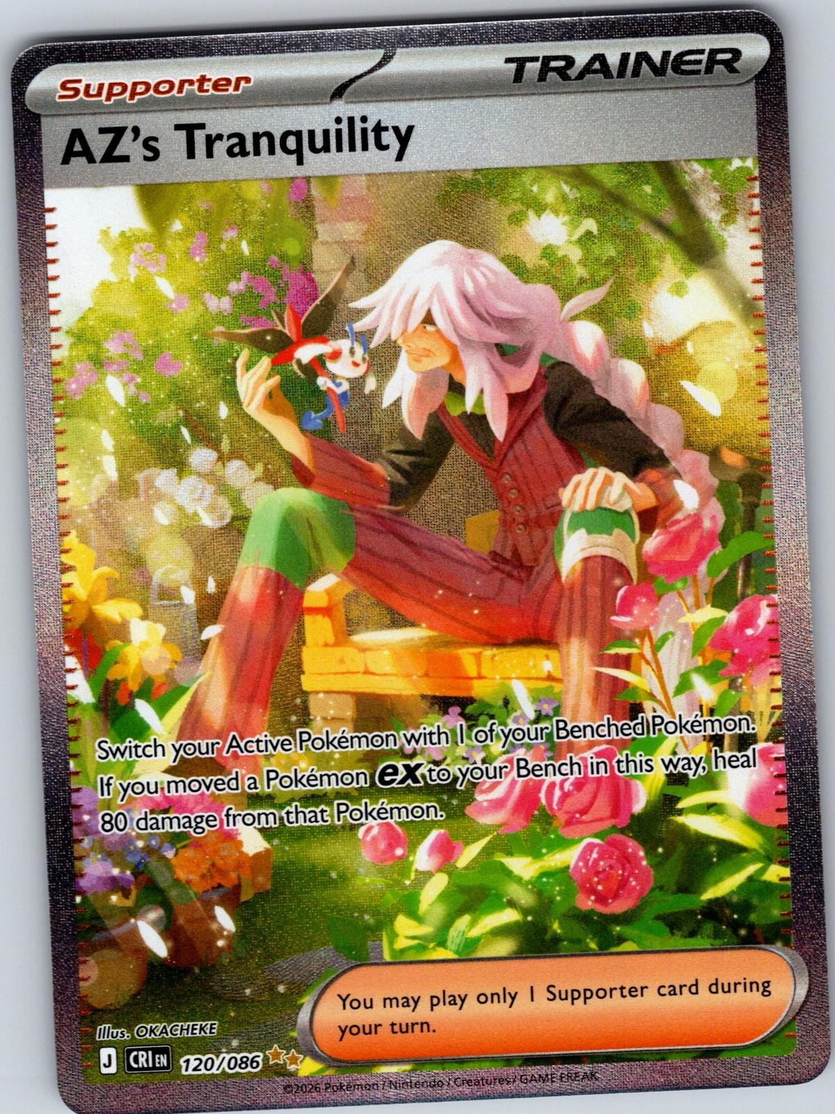 AZ's Tranquility 120/086 Holo Special Illustration Rare Chaos Rising Pokemon NM