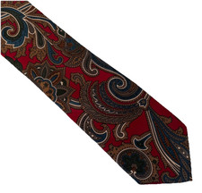 Gant Classic Red Paisley Silk Neck Tie Necktie Made in USA Vintage Pattern