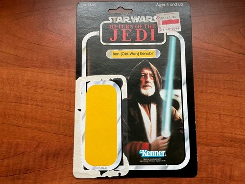 Vintage Kenner Star Wars Figure Card ROTJ 79 Back Cardback Obi Wan Kenobi