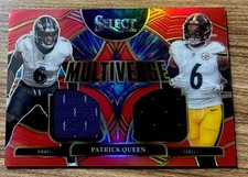 2025 Panini Select - PATRICK QUEEN - #MVJ-PQN Red Prizm (Dual Patch) Multiverse 
