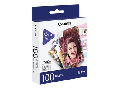 Canon Zoemini / 6135C003 Zink Fotopapier weiß (5 x 7,6cm, 2''x 3'', 100 Blatt)
