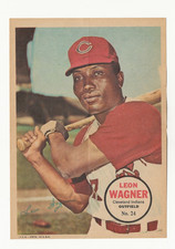 Leon Wagner 1967 Topps BASEBALL Pin up POSTER Insert #24 Cleveland Indians
