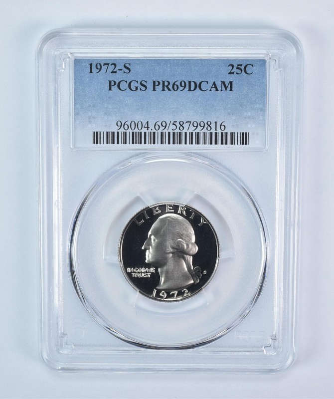 1972-S Washington Quarter PR69 DCAM PCGS Blue Label *3792