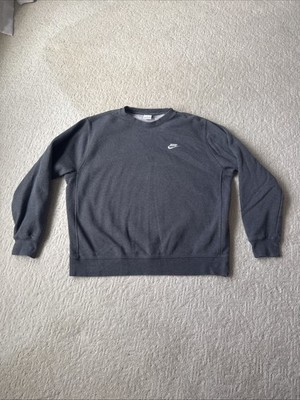 Nike Crewneck Sweatshirt - Cavs Logo On Sleeve - Dark Gray - Size Large