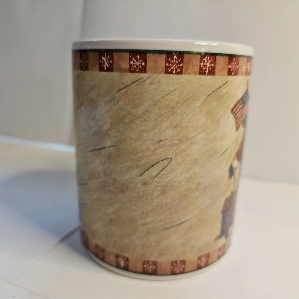 Taza de café Country Santa 10 oz taza Susan Winget cerámica Papá Noel  Foto 3 de 4