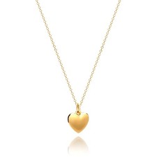 18K Gold Silver Paperclip Necklace for Women Butterfly Pendant Heart - Gold