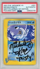 PSA Michele Knotz Signed 1st Edition Misty's Lapras 057/141 Pokemon vs  Japanese