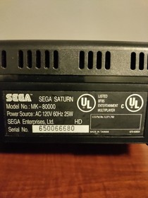 SEGA Saturn MK 8000 Console Only No Cables Tested Works