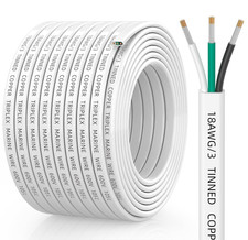 18 Stärke Marine Draht, 18/3 Triplex Marine Grade Kabel, IP68 Wasserdicht/Sauerstoff-Fr