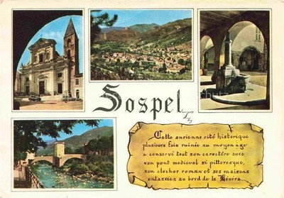 Sospel Nice 06 Alpes-Maritimes Teilansichten Kirche Arkaden Panorama