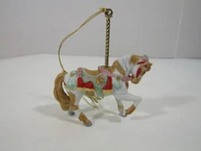 1989 LENOX Porcelain Carousel PINTO HORSE Figurine Christmas Ornament
