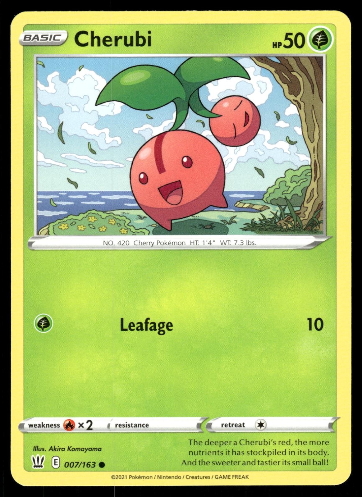 Cherubi 007/163 Common Battle Styles Pokemon NM