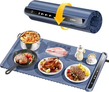 Food Warming Mat - Electric Fast Heat Silicone Tray with Adjustable Temperature