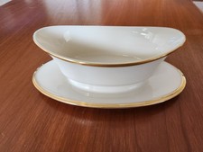 Lenox Eternal Gravy Boat with Attached Underplate USA Gold Trim Black Mark