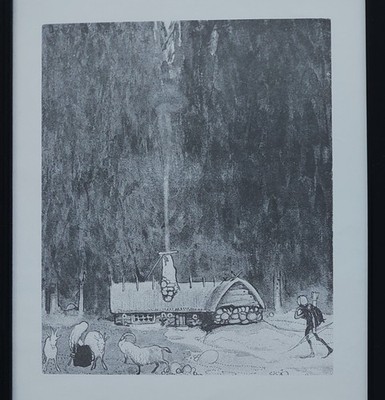 John BAUER Original mezzotype from 1918 / Framed
