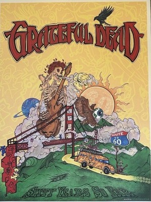 2008 Grateful Dead コンバース　プロモポスター　レア　貴重 Dead and Company Poster Golden Gate Park GD60 Chris Benchetler X
