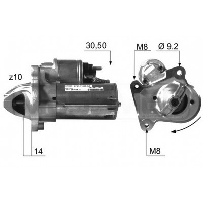 KAWIN Anlasser Motor EM253G S9020 8V21 11000 AE 254317V