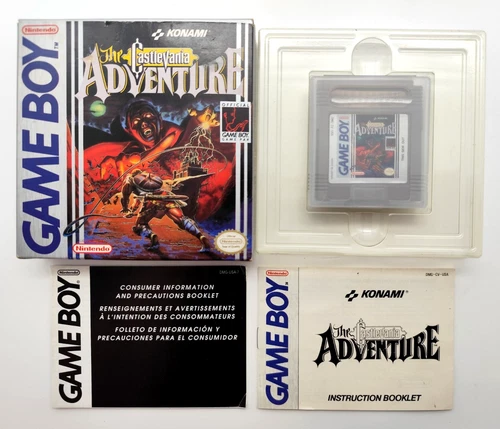 Castlevania The Adventure (Nintendo Game Boy NGB, 1989) COMPLETE CIB Authentic!