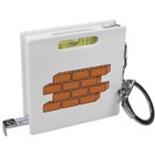 'Brick Wall' Keyring Tape Measure / Spirit Level Tool (KM00021685)