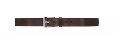 Image of Diesel Boys Bluestar Leather Belt Dark Brown Size 75cm (fits 24” ) New