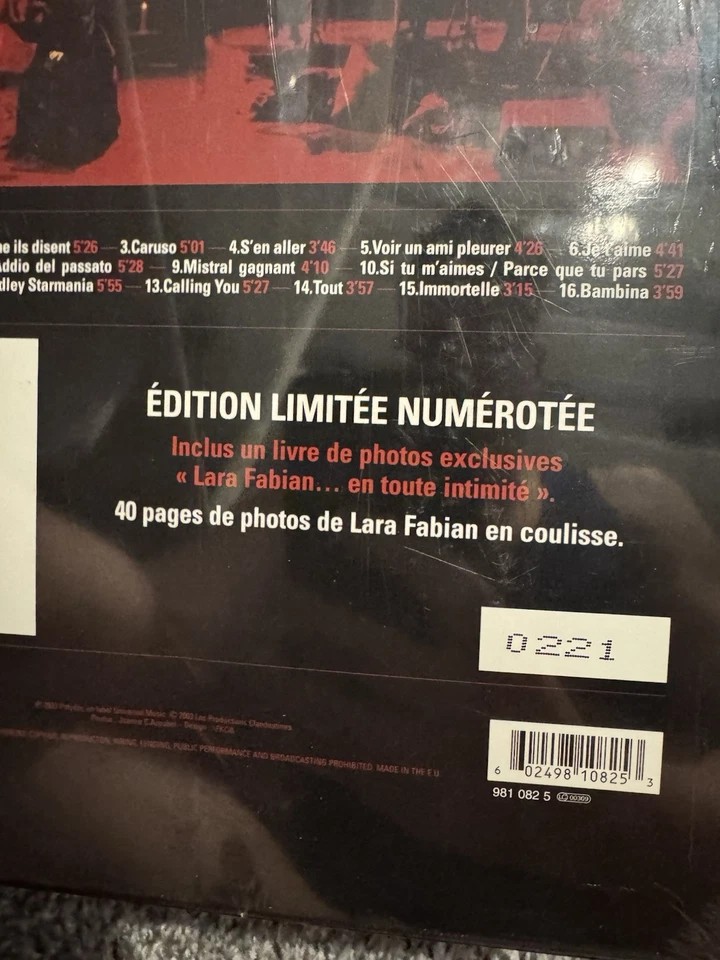 Lara Fabian En Toute Intimité, Coffret Deluxe Numbered. Rare Factory Sealed - Image 2 of 4