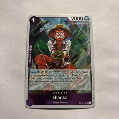 Shanks (065) - Carrying On His Will (OP13) - One Piece English | eBay
