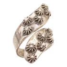 925 Sterling Silver Vintage Ring TAXCO MEXICO Floral Bypass Band  Sz 6  RG35312