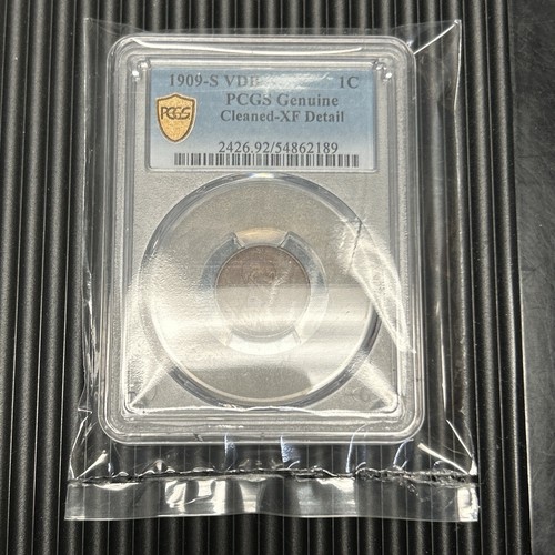 UNITED STATES 1909 -S VDB LINCOLN WHEAT SMALL CENT SLABBED PCGS XF^ - Picture 2 of 6