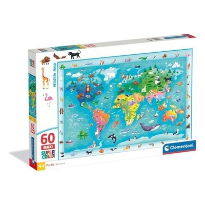 Clementoni Puzzle 60 Teile Maxi Super Color 4-6 Jahre (62x42cm) Assortiert