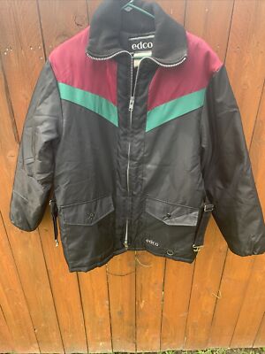 90s Edco Racing Snow Winter Snowmobile Ski Snowboard Jacket Coat Mens Medium #DT