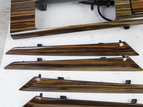 2017-2020 Maserati Ghibli Front & Rear Door Console Trim Wood Grain Set OEM 52k - Picture 3 of 14