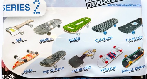Mini tablas coleccionables Braille Skateboarding serie 2 paquete de monopatín misterioso - Imagen 4 de 5